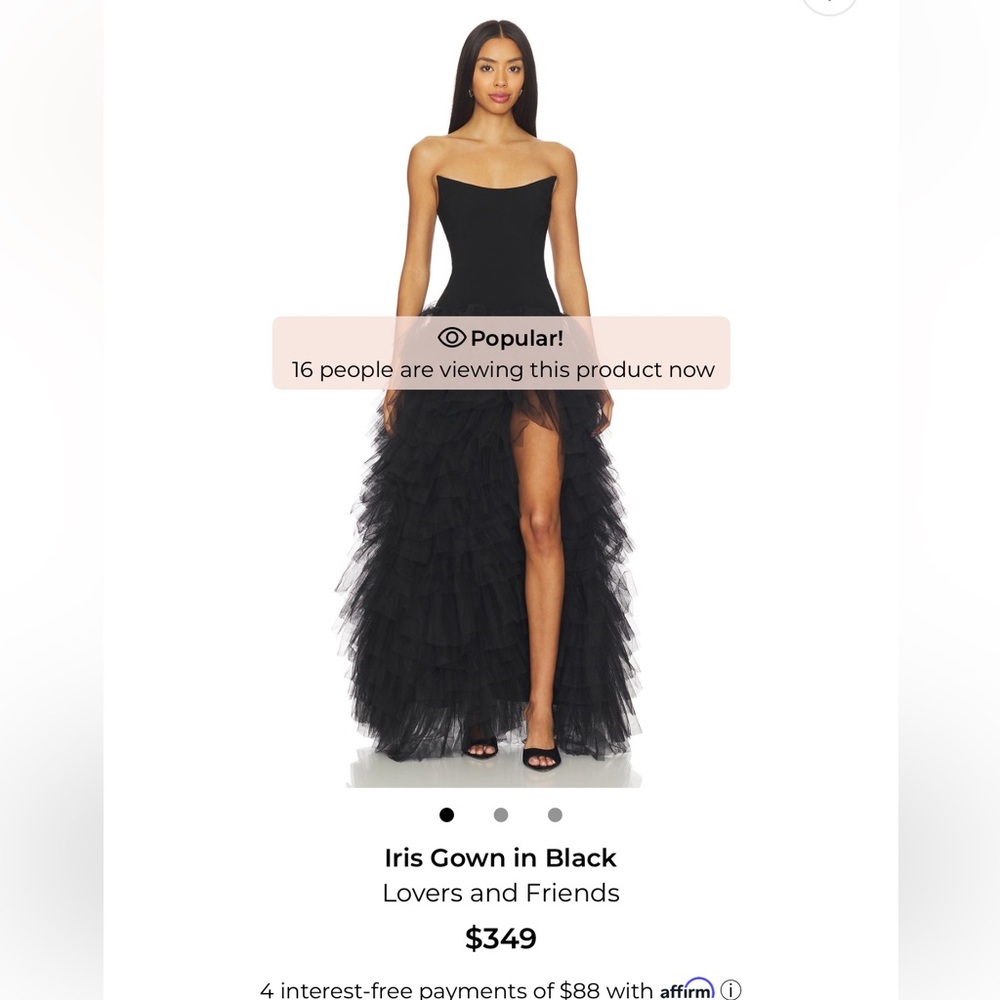 Lovers + Friends Black Iris Gown